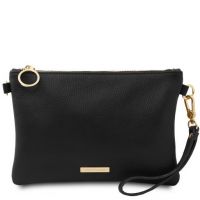 Tuscany Leather Soft Leather Clutch Bag Black