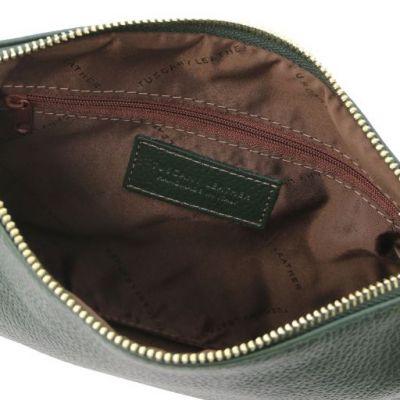 Tuscany Leather Soft Leather Clutch Bag Forest Green #3