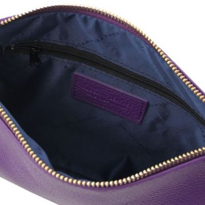 Tuscany Leather Soft Leather Clutch Bag Purple #3