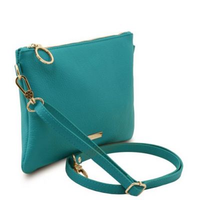 Tuscany Leather Bag Soft Leather Clutch Turquoise #2
