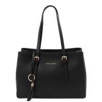 Tuscany Leather TL Bag Leather Shoulder Bag Black