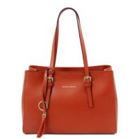 Tuscany Leather TL Bag Leather Shoulder Bag Brandy