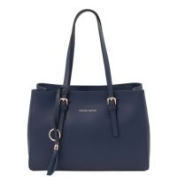 Tuscany Leather TL Bag Leather Shoulder Bag Dark Blue