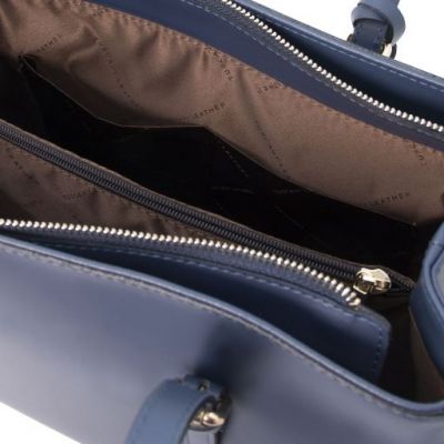 Tuscany Leather TL Bag Leather Shoulder Bag Dark Blue #4