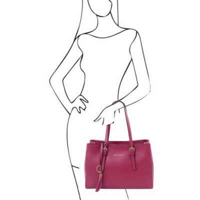 Tuscany Leather TL Bag Leather Shoulder Bag Pink #5