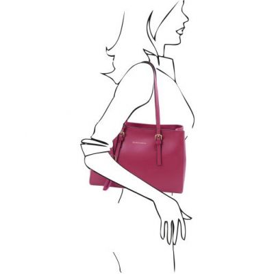 Tuscany Leather TL Bag Leather Shoulder Bag Pink #6