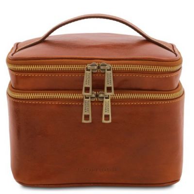 Tuscany Leather Eliot Leather Toilet Bag Honey