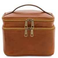 Tuscany Leather Eliot Leather Toilet Bag Natural