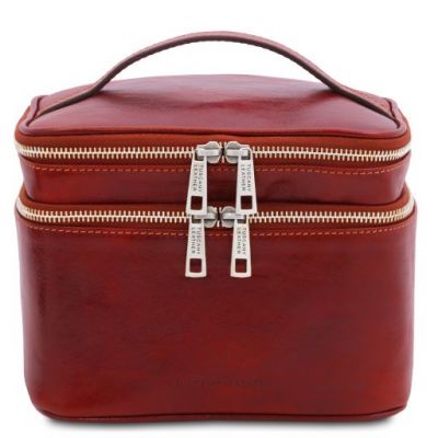 Tuscany Leather Eliot Leather Toilet Bag Red #1