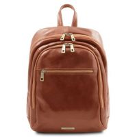 Tuscany Leather Perth 2 Compartments Leather Backpack Honey