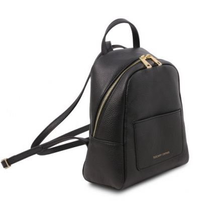 Tuscany Leather TL Bag Small Soft Leather Backpack For Women Black #2