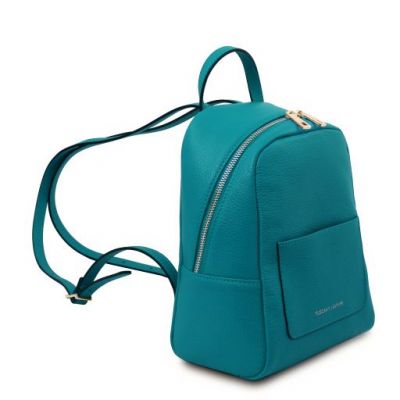 Tuscany Leather TL Bag Small Soft Leather Backpack For Women Turquoise #2