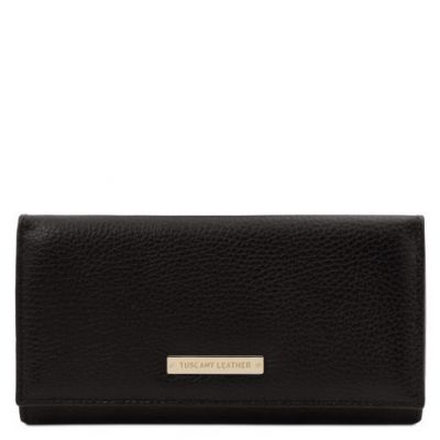 Tuscany Leather Nefti Exclusive Soft Leather Wallet For Women Black