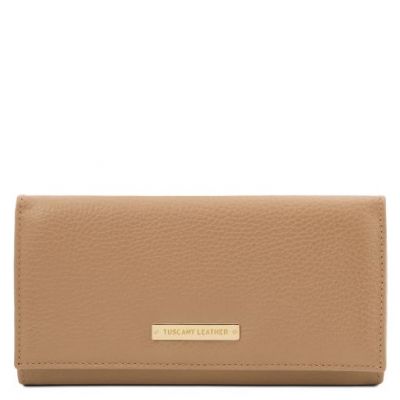 Tuscany Leather Nefti Exclusive Soft Leather Wallet For Women Champagne