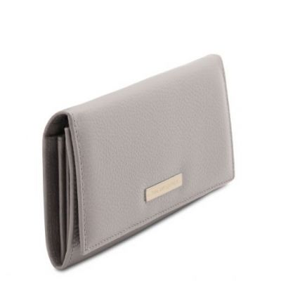 Tuscany Leather Nefti Exclusive Soft Leather Wallet For Women Light Grey #2