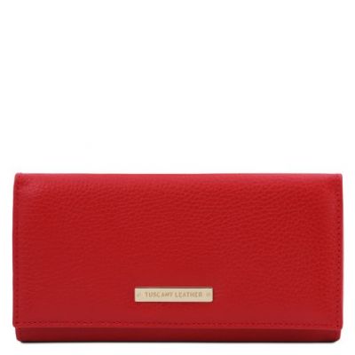 Tuscany Leather Nefti Exclusive Soft Leather Wallet For Women Lipstick Red