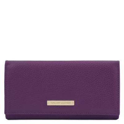Tuscany Leather Nefti Exclusive Soft Leather Wallet For Women Purple