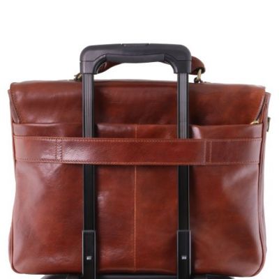 Tuscany Leather Alessandria Multi Compartment Smart Laptop Briefcase Black #5