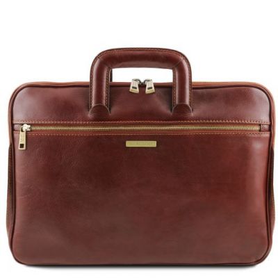 Tuscany Leather Caserta Document Leather Briefcase Brown #1