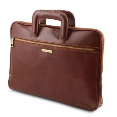 Tuscany Leather Caserta Document Leather Briefcase Brown #3