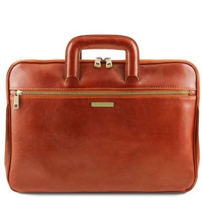 Tuscany Leather Caserta Document Leather Briefcase Honey