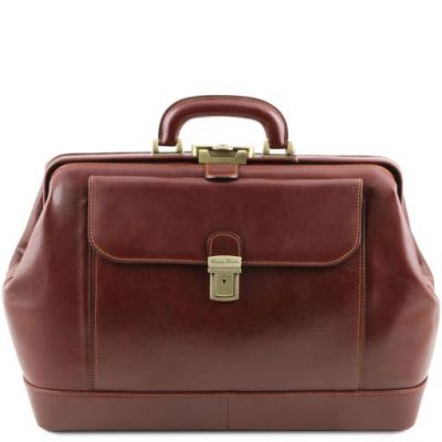 Tuscany Leather Leonardo Exclusive Doctor Bag Brown