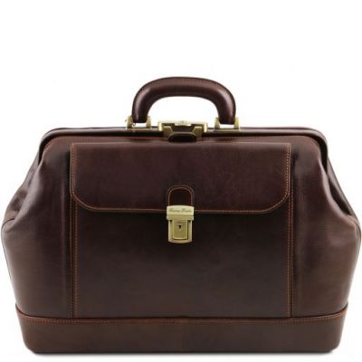 Tuscany Leather Leonardo Exclusive Doctor Bag Dark Brown