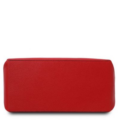 Tuscany Leather Soft Leather Handbag Lipstick Red #4