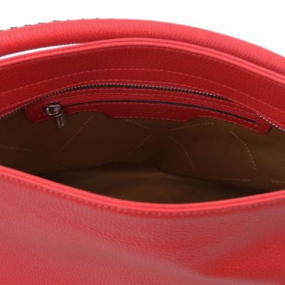 Tuscany Leather Soft Leather Handbag Lipstick Red #5