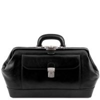 Tuscany Leather Bernini Exclusive Leather Doctor Bag Black