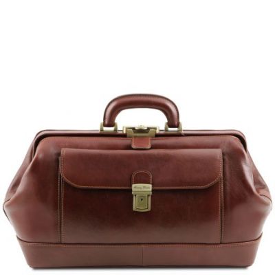 Tuscany Leather Bernini Exclusive Leather Doctor Bag Brown
