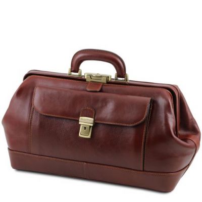Tuscany Leather Bernini Exclusive Leather Doctor Bag Brown #2
