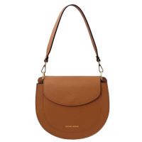 Tuscany Leather Tiche Leather Shoulder Bag Cognac