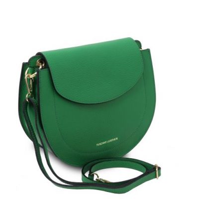 Tuscany Leather Tiche Leather Shoulder Bag Green #2