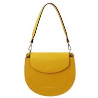 Tuscany Leather Tiche Leather Shoulder Bag Yellow