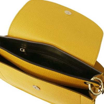 Tuscany Leather Tiche Leather Shoulder Bag Yellow #5