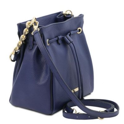 Tuscany Leather Soft Leather Bucket Bag Dark Blue #2