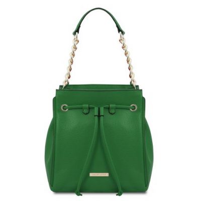 Tuscany Leather TL Bag Soft Leather Bucket Bag Green #1