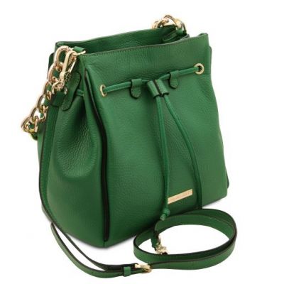 Tuscany Leather TL Bag Soft Leather Bucket Bag Green #2