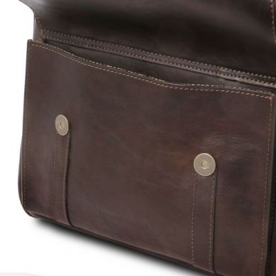 Tuscany Leather Nagoya Laptop Backpack Dark Brown #4