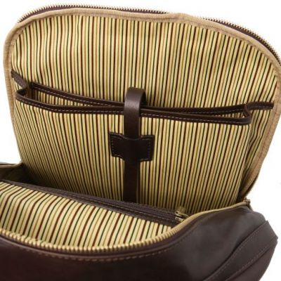 Tuscany Leather Nagoya Laptop Backpack Dark Brown #7