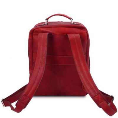 Tuscany Leather Nagoya Laptop Backpack Red #3