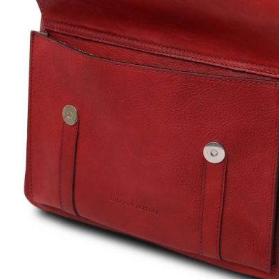 Tuscany Leather Nagoya Laptop Backpack Red #4