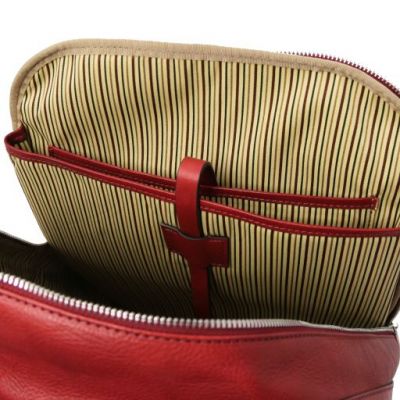 Tuscany Leather Nagoya Laptop Backpack Red #7