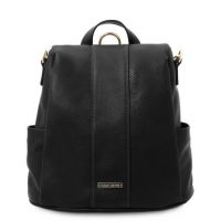 Tuscany Leather TL Bag Soft Leather Backpack Black