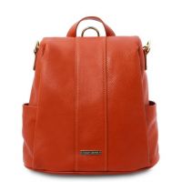 Tuscany Leather TL Bag Soft Leather Backpack Brandy