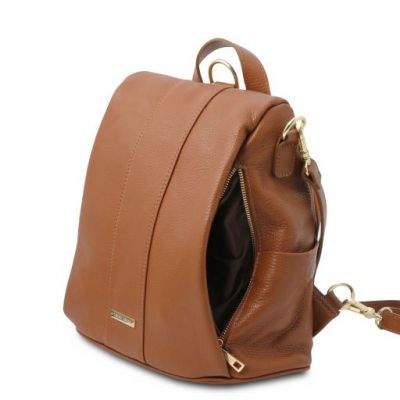 Tuscany Leather TL Bag Soft Leather Backpack Cognac #9