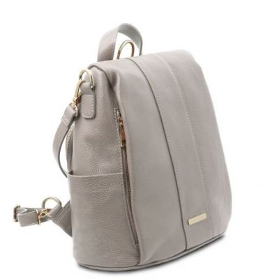 Tuscany Leather TL Bag Soft Leather Backpack Light Grey #2