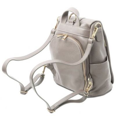 Tuscany Leather TL Bag Soft Leather Backpack Light Grey #3