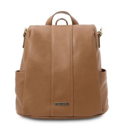 Tuscany Leather TL Bag Soft Leather Backpack Taupe